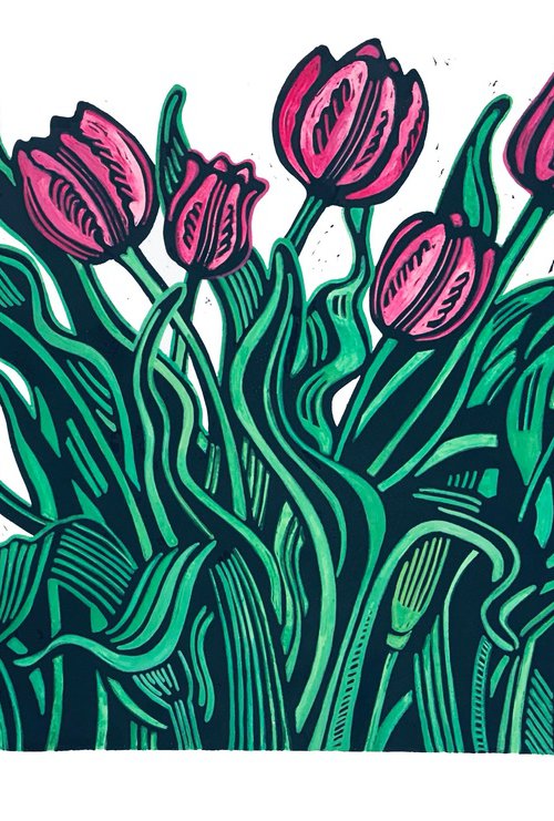 Magenta Tulip by Laurel Macdonald