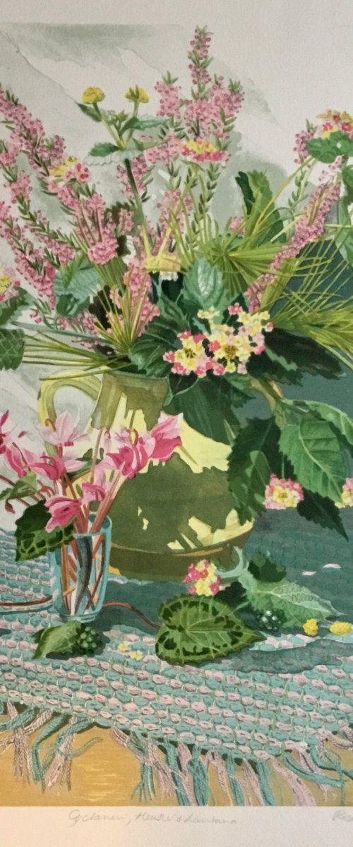 Cyclamen, Heather and Lantana by Rosalind Forster