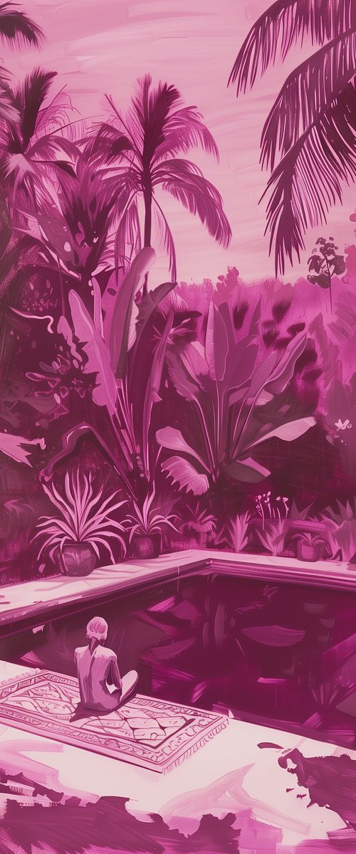 Reading by the Pool by Anja Rudko