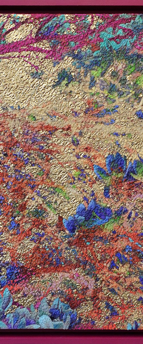 Cobalt & Pink Golden Magnolias by Karin Vermeer