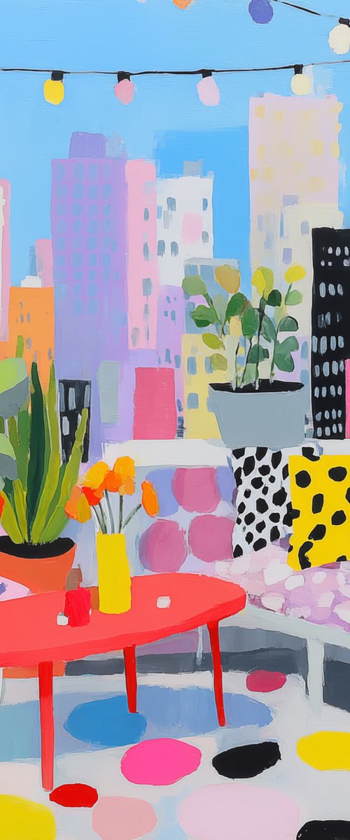 Vibrant Rooftop Garden by Sasha Robinson