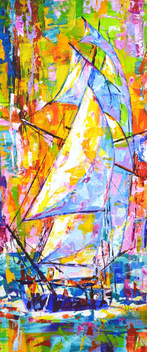 Sailboat 15. by Iryna Kastsova