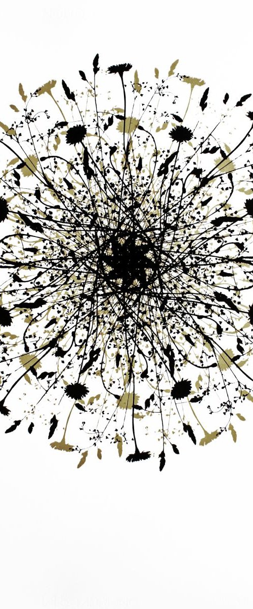 Orbital #3 (gold) by Kath Edwards