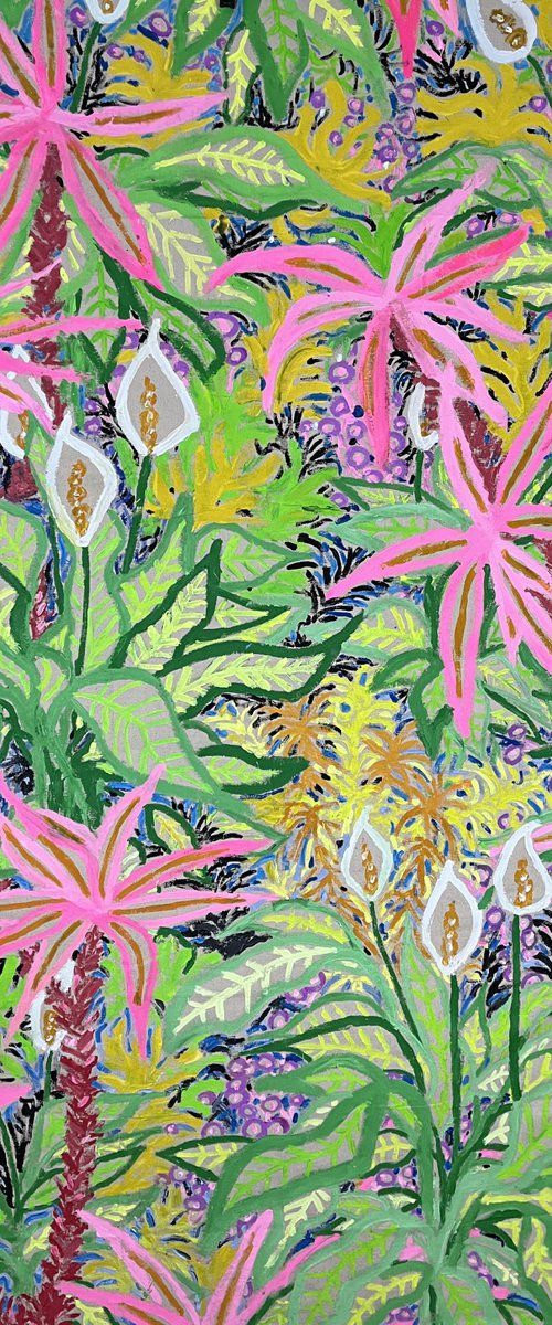 Peace Lily + Palms by Katie Jurkiewicz