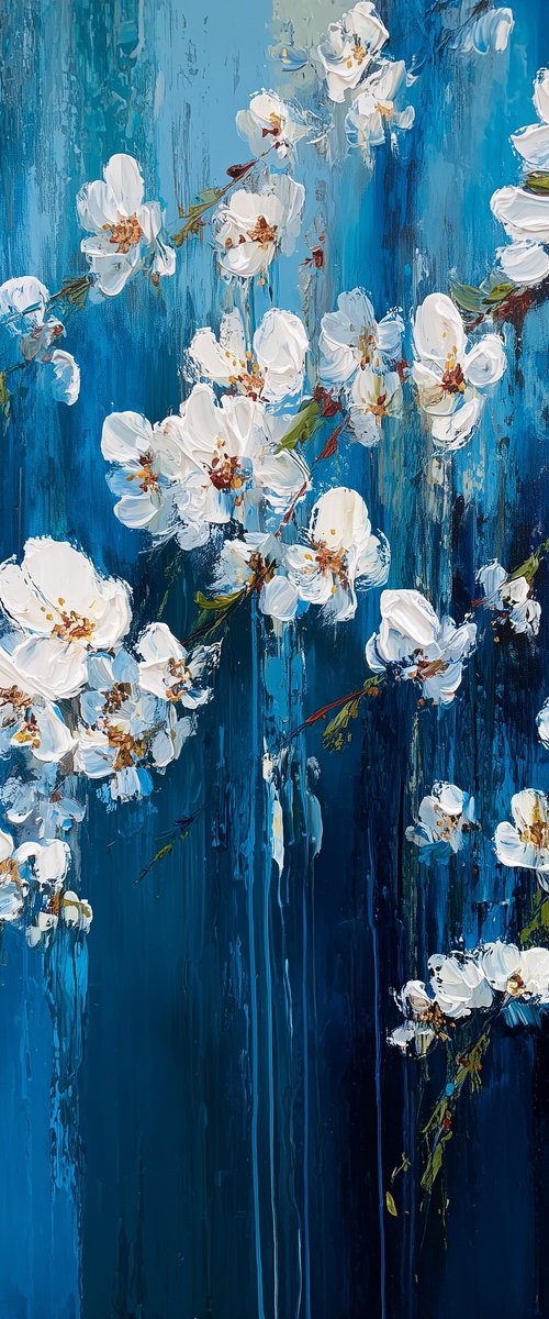 White Blossom Print by Mily Art