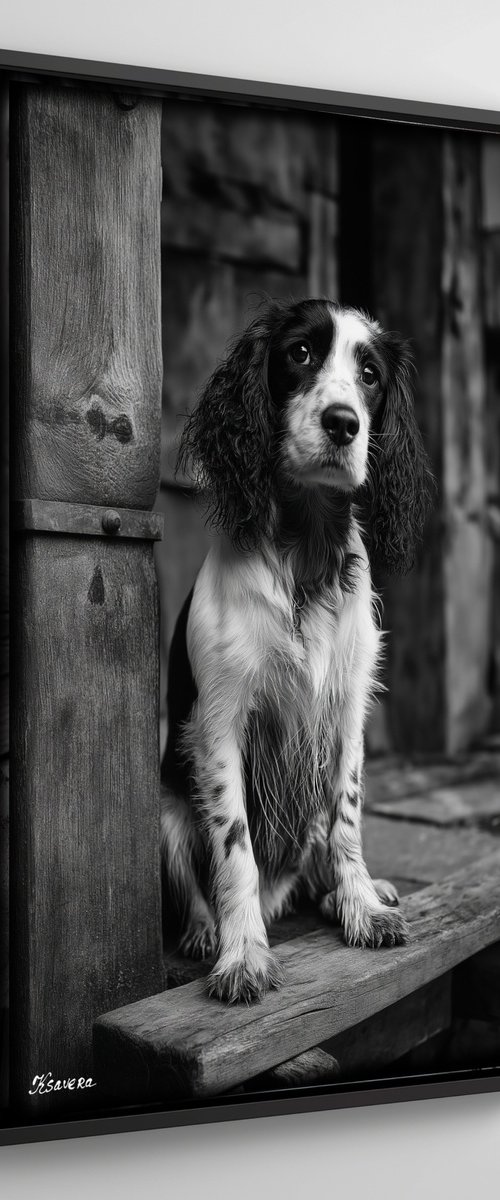 Dog in old village B0805H by Ksavera