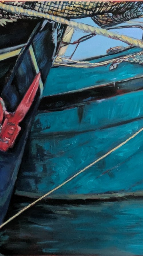 Red anchor. Dutch ships by Anna Brazhnikova