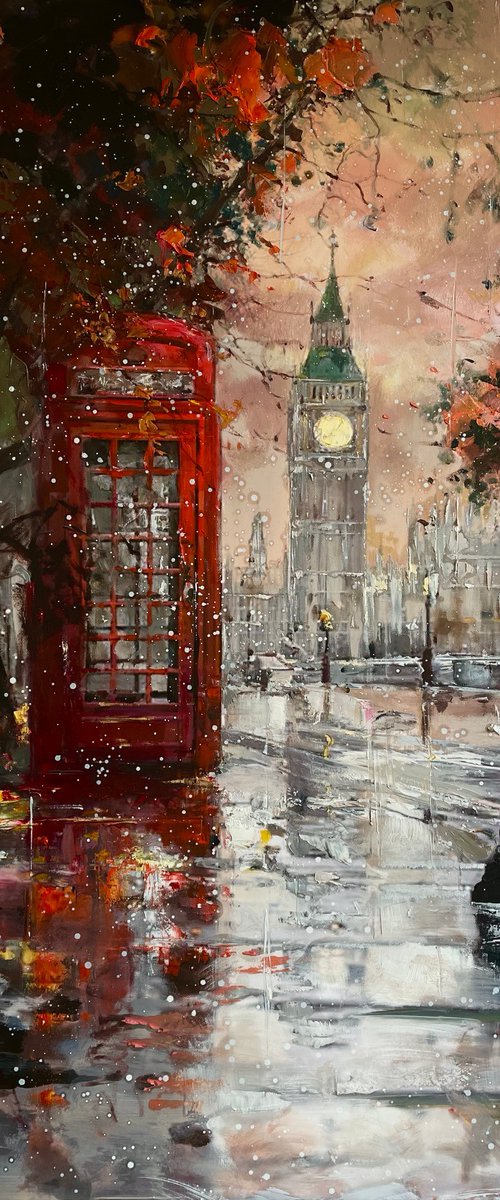 Parliament Square in Snow by Ewa Czarniecka