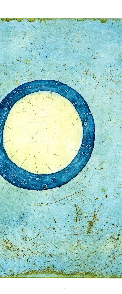 Heike Roesel "Spring Light", etching in series of 10 printed in variations by Heike Roesel