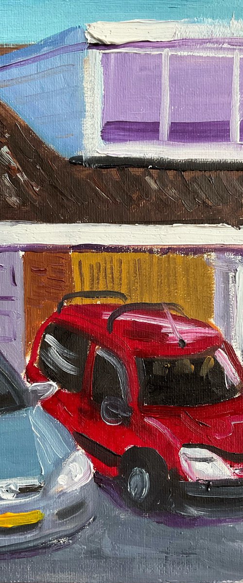 Cars parked near the house by Dmitry Fedorov