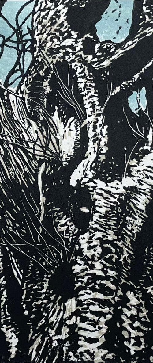 Linocut Print - Tree by C Staunton