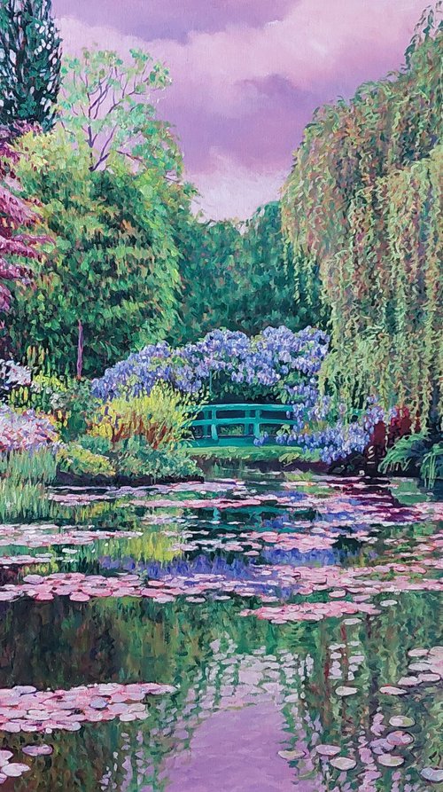 Monet's Wisteria Bridge at Giverny by Zoe Elizabeth Norman