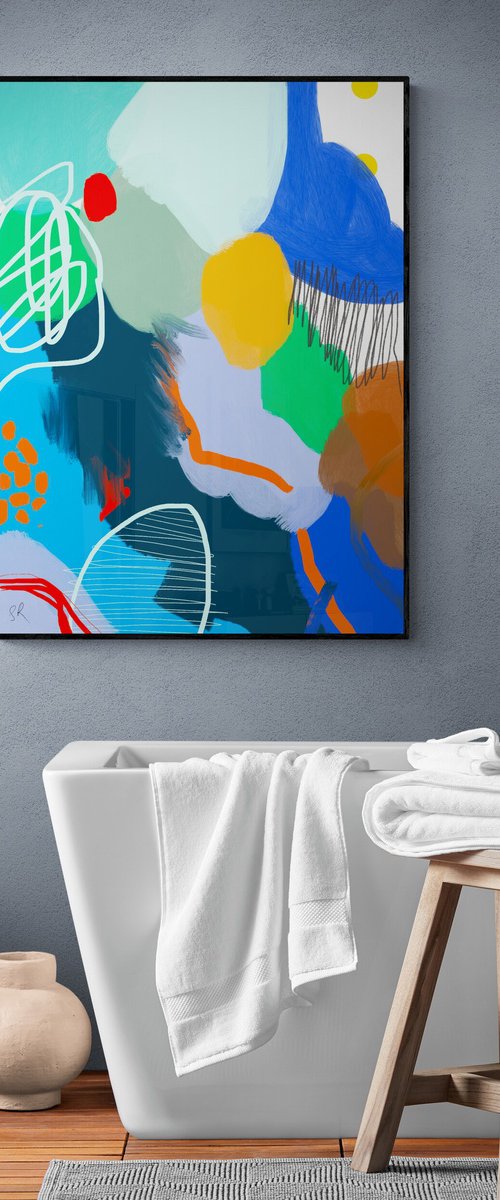 Blue in shades of cerelean by Sasha Robinson