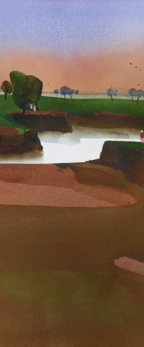 Canal glimmers at dawn by Prashant Prabhu