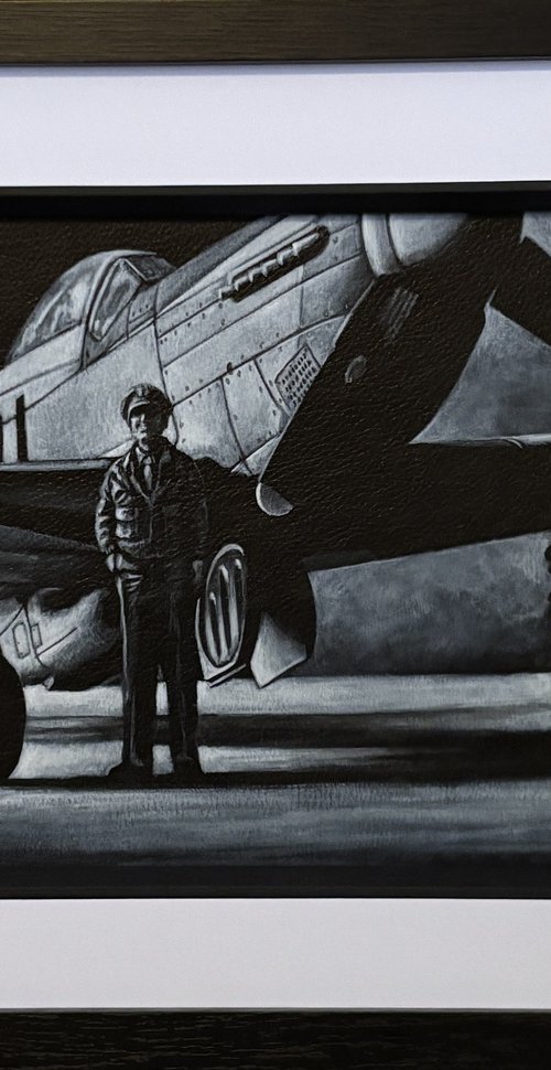 Monochrome Large P51 Mustang by Karl Hamilton-Cox