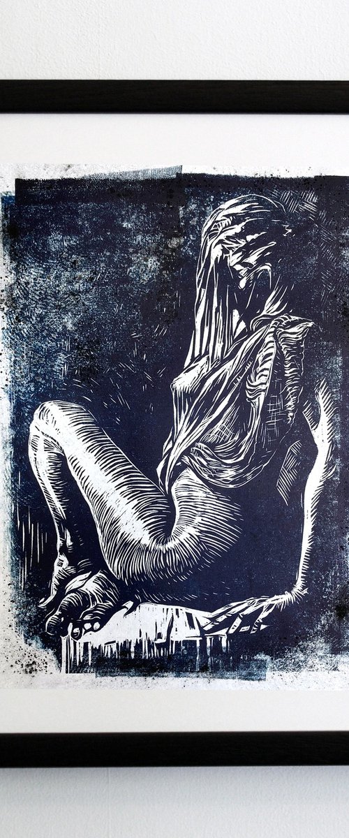 Veiled figure by Rick Buxton